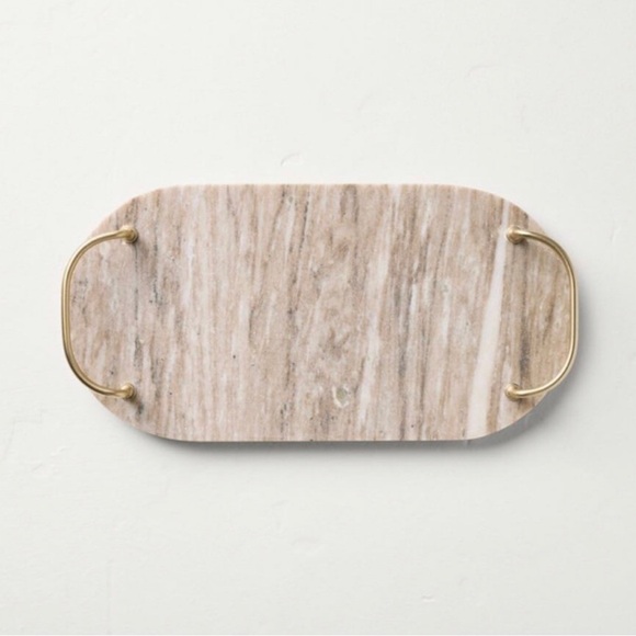 Marble Serving Tray with Brass Handles - Hearth & Hand™ with Magnolia - Picture 1 of 10